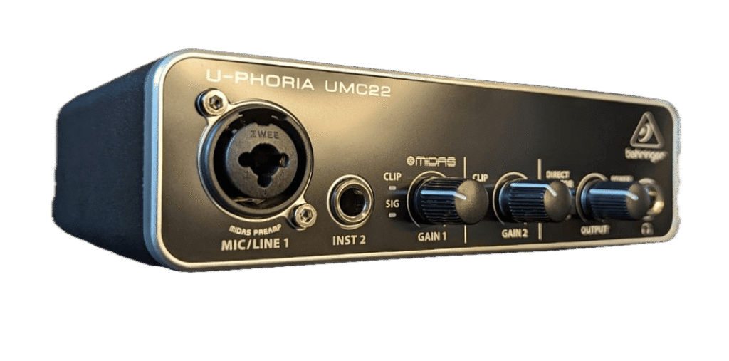 Behringer UMC22 side look